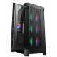 GABINETE GAMER COUGAR RGB LATERAL VIDRO TEMPERADO C/ 4 FANS - PRETO