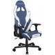 CADEIRA GAMER DXRACER GIRATORIA RECLINAVEL C/ APOIO BRAÇOS - AZUL E BRANCA