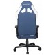 CADEIRA GAMER DXRACER GIRATORIA RECLINAVEL C/ APOIO BRAÇOS - AZUL E BRANCA