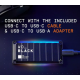 SSD EXTERNO GAMER 1TB WD LEITURA 2000MBS GRAVAÇAO 2000MBS USB-C