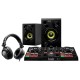 KIT CONTROLADORA DE SOM FONE DE OUVIDO E MONITOR DE AUDIO HERCULES - PRETO