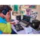 KIT CONTROLADORA DE SOM FONE DE OUVIDO E MONITOR DE AUDIO HERCULES - PRETO