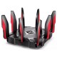 ROTEADOR WIFI TP-LINK 4804MBPS BANDA TRIPLA 5G 8 PORTAS C/ USB - PRETO E VERMELHO 