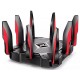 ROTEADOR WIFI TP-LINK 4804MBPS BANDA TRIPLA 5G 8 PORTAS C/ USB - PRETO E VERMELHO 