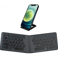 TECLADO BLUETOOTH ERGONOMICO DOBRAVEL C/ SUPORTE CELULAR