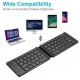 TECLADO PORTATIL BLUETOOTH ERGONOMICO DOBRAVEL C/ MICRO-USB - PRETO