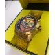 RELOGIO MASCULINO INVICTA 50MM ANALOGICO QUARTZO RESISTENTE AGUA 100M - DOURADO