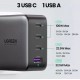 FONTE CARREGADOR TOMADA 100W UGREEN SUPER RAPIDO USB C/ 3 USB-C