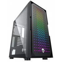 GABINETE GAMER NINJA MID TOWER RGB C/ LATERAL VIDRO TEMPERADO - PRETO