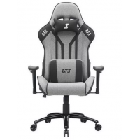 CADEIRA GAMER DT3 APOIO BRA&Ccedil;OS C/ APOIO LOMBAR ALMOFADA CABE&Ccedil;A - CINZA