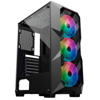 GABINETE GAMER ATX C/ 03 FANS LATERAL EM VIDRO LUX PLATINUM