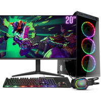 COMPUTADOR GAMER I7 QUAD CORE 8GB RAM SSD 480GB WIN 10 C/ MONITOR TECLADO MOUSE HEADSET
