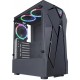 GABINETE GAMER ATX KMEX MID TOWER PAINEL LED C/ LATERAL VIDRO - PRETO