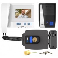 KIT VIDEO PORTEIRO ELETRONICO HDL PARA DENTRO C/ FECHADURA AJUSTAVEL