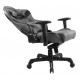 CADEIRA GAMER TECHNI SPORT RECLINAVEL C/ APOIO CABEÇA BRAÇOS LOMBAR - PRETA E CINZA