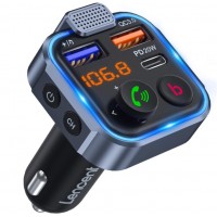 CARREGADOR VEICULAR LENCENT ADAPTADOR DDE RADIO FM C/ BLUETOOTH USB-C 