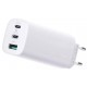 FONTE CARREGADOR 65W TURBO G SHIELD C/ 2 PORTAS USB-C USB - BRANCO 