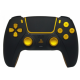 CONTROLE PLAYSTATION 5 SEM FIO ALTA PERFORMANCE C/ BLUETOOTH - PRETO E DOURADO