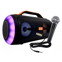 CAIXA DE SOM PORTATIL HERUZ 5W AMPLIFICADA C/ BLUETOOTH MICROFONE