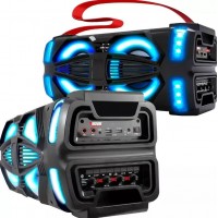 CAIXA DE SOM NOVIK 300W DE PISO KARAOKE C/ BLUETOOTH MICROFONE