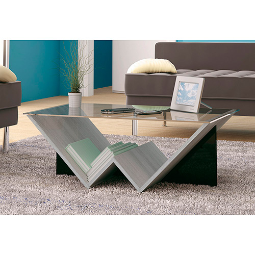 MESA DE CENTRO SALA DE ESTAR TAMPO DE VIDRO REMOVÍVEL