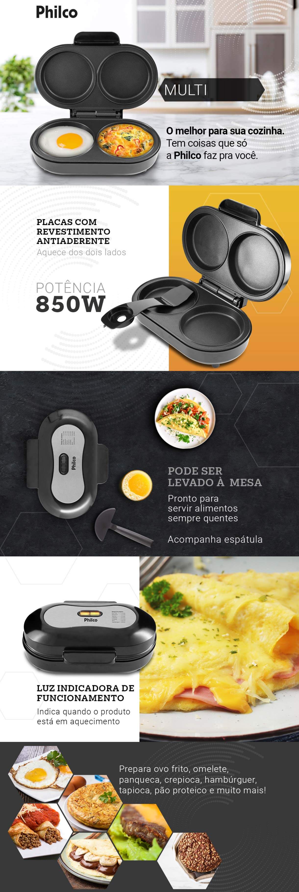Sanduicheira Eletrica 750W Cadence Antiaderente Profunda Preta Click SAN400