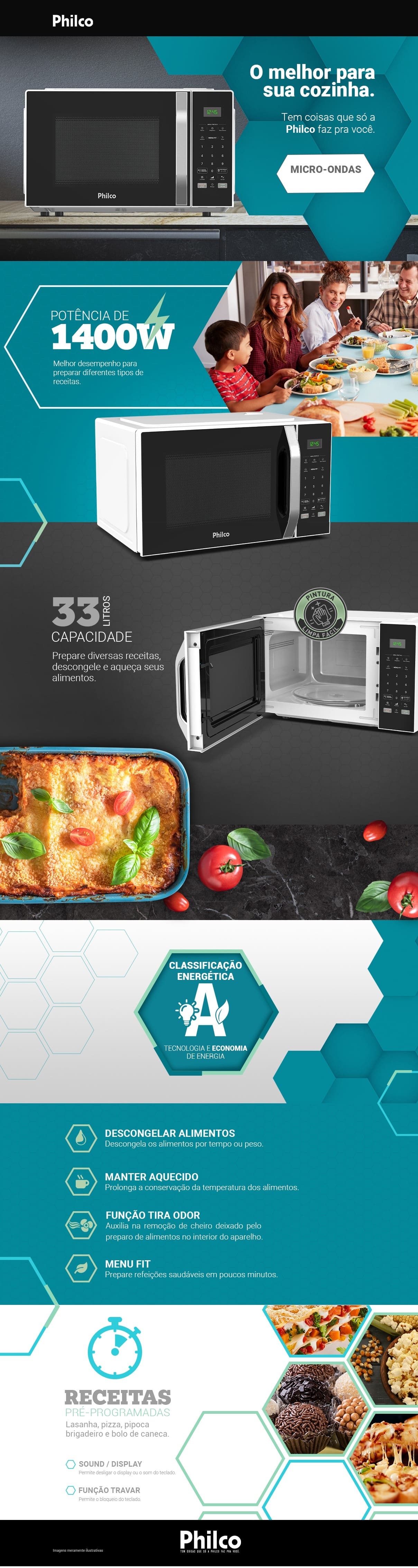 Micro Ondas Midea 27L Prato Inteligente 1270W Prata Espelhado MXSA27S1