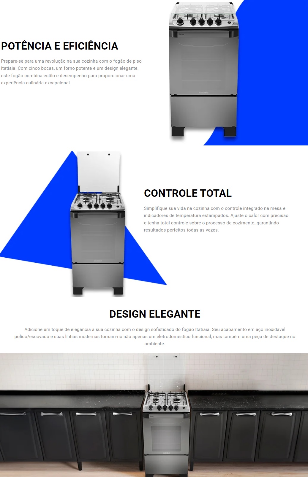 Fogao de Piso 4 Itatiaia Acendimento Automatico 10Kw Prata Bivolt Dream Reflecta